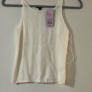 Target Off-White Textured Tank Top